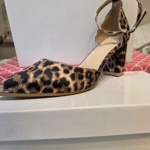 SHEIN Leopard Print Block Heels
